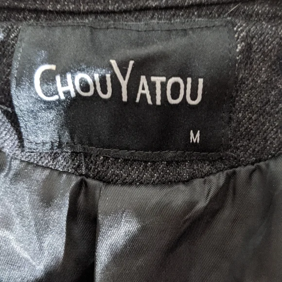 Chou Yatou black/gray denim moto jacket in Medium. - Picture 3 of 11